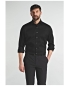 Preview: eterna Performance Shirt Modern Fit Langarmhemd super Stretch in schwarz